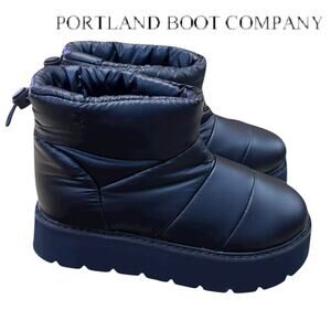 New Portland Boot Company Women's Metallic Puffer Ankle Booties 6 7 Mismatched